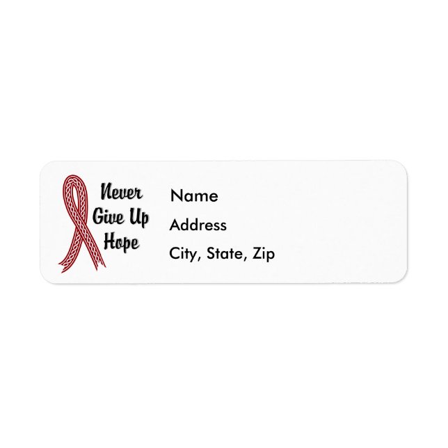 Celtic Never Give Up Hope Multiple Myeloma Label (Front)