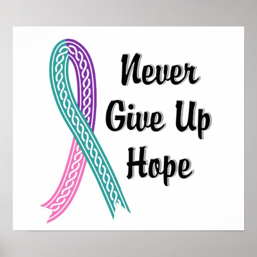 Celtic Never Give Up Hope Thyroid Cancer Poster