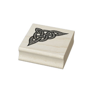 Celtic, Nordic braided corner knot Rubber Stamp