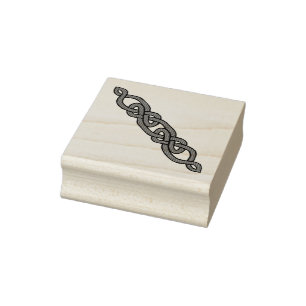 Celtic, Nordic braided corner/side knot Rubber Stamp