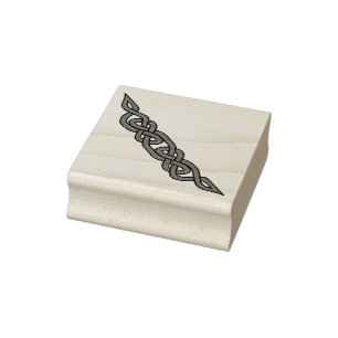 Celtic, Nordic braided corner/side knot Rubber Stamp