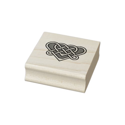 Celtic Nordic braided knot heart Rubber Stamp