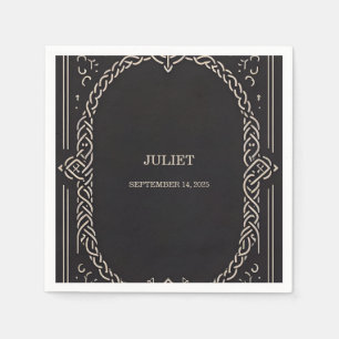 Celtic Nordic Fun Medieval Scroll Bridal Shower Napkins