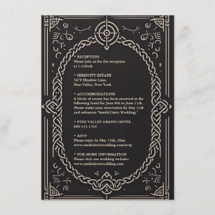 Celtic Nordic Medieval Scroll Viking Wedding Enclosure Card