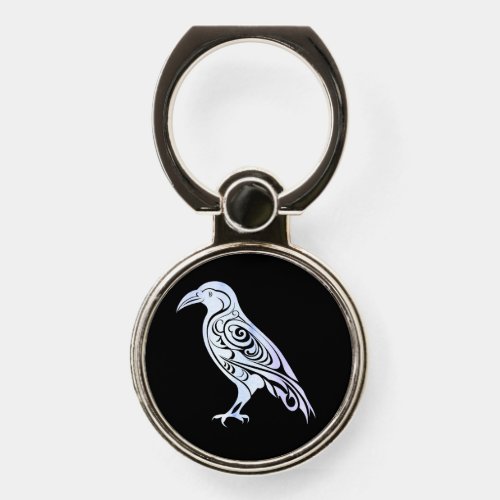 Celtic Nordic Winter Raven Crow Phone Ring Stand