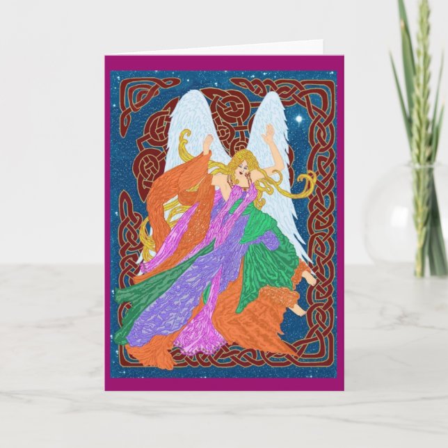 Celtic Nouveau Angel Card (Front)