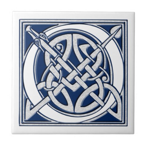 Celtic O Monogram Ceramic Tile