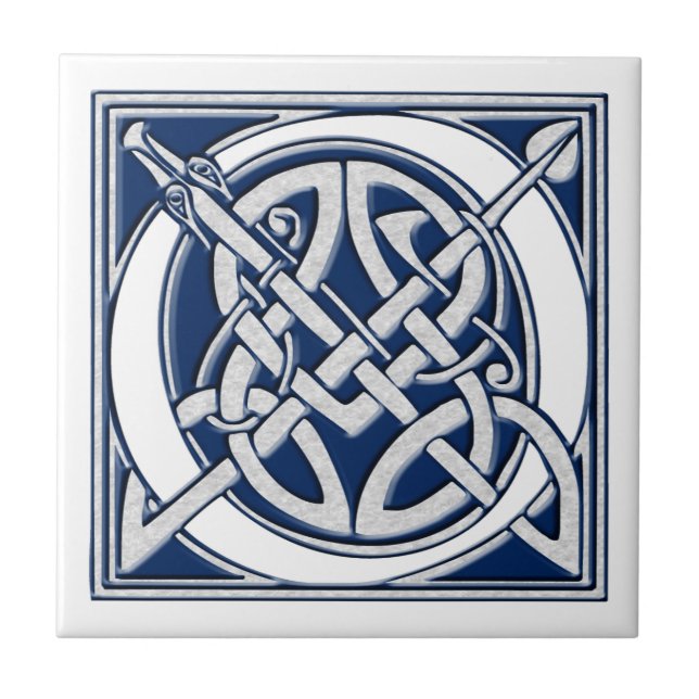 Celtic O Monogram Ceramic Tile (Front)