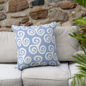 Celtic Or Breton Triskele Nautical Spirals Throw Pillow by VillageDesign at Zazzle