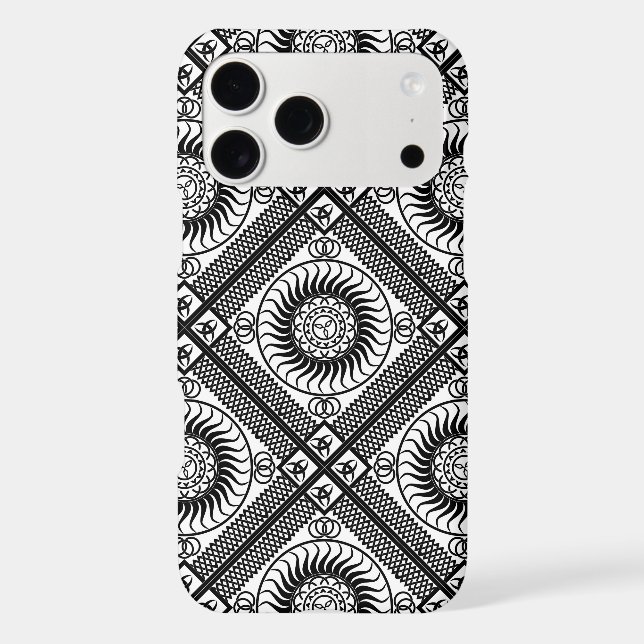 Celtic ornament diagonal iphone case (Back)