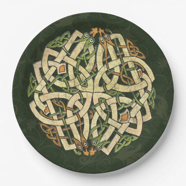 Celtic Ornament Paper Plates (Front)