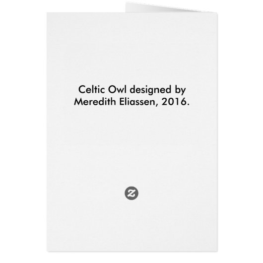 Celtic Owl (Back)