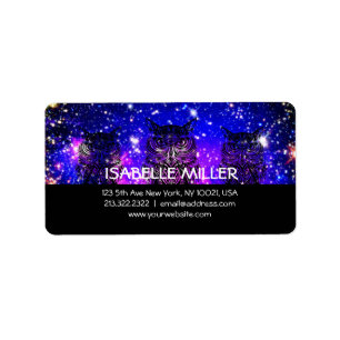 Celtic owl universe label