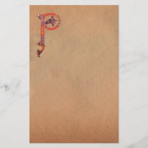 CELTIC P MONOGRAM PARCHMENT STATIONERY