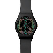 Celtic Peace Sign Watch at Zazzle