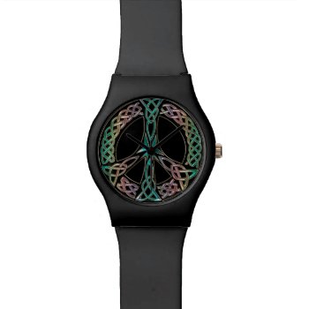 Celtic Peace Sign Watch by CelticRevival at Zazzle