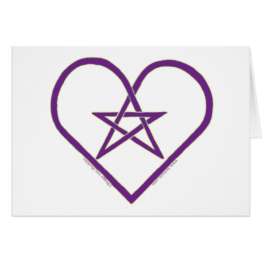 Celtic Pentacle Heart Design Cards (Front Horizontal)