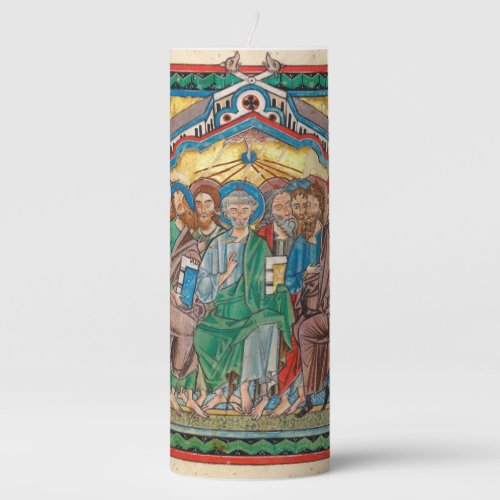 Celtic Pentecost Icon Pillar Candle