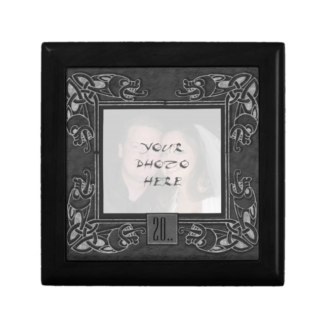 Celtic Photo Frame Tile Inlay Decorative Box (Front)