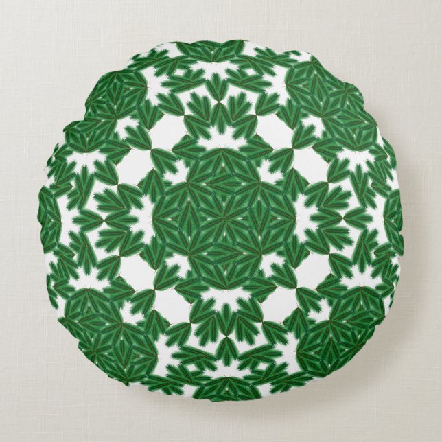Celtic Pines Round Pillow (Front)