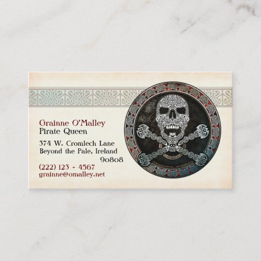 Customizable Celtic Pirate Business Cards