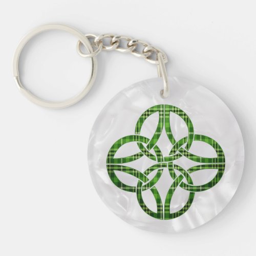 Celtic Plaid Knot Keychain