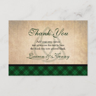 Celtic Plaid Thank You Cards