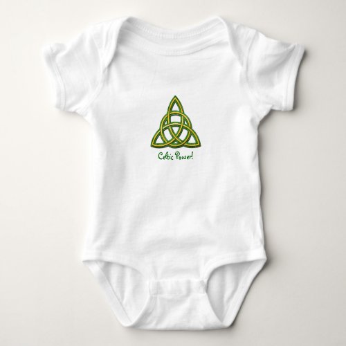 Celtic Power with Celtic Trinity Knot Baby Bodysuit
