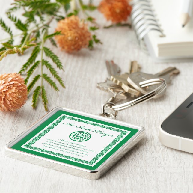 Celtic Prayer St. Patrick's Day Keychain (Side)