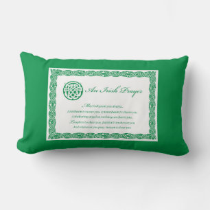 Celtic Prayer St. Patrick's Day Lumbar Pillow