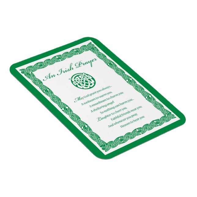 Celtic Prayer St. Patrick's Day Magnet (Right Side)