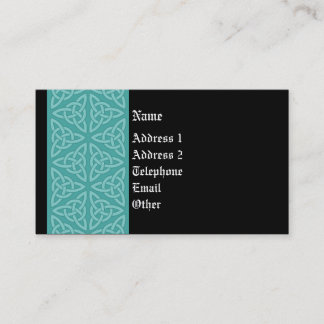 Celtic Profile Card - Cool Minty Green and Black