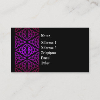 Celtic Profile Card - Purple and Black