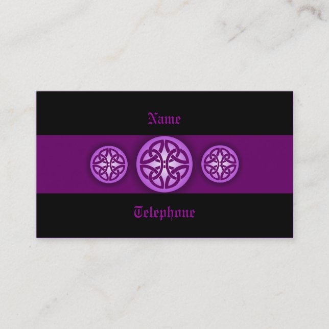 Celtic Profile Card - Purple and Black 4 (Front)