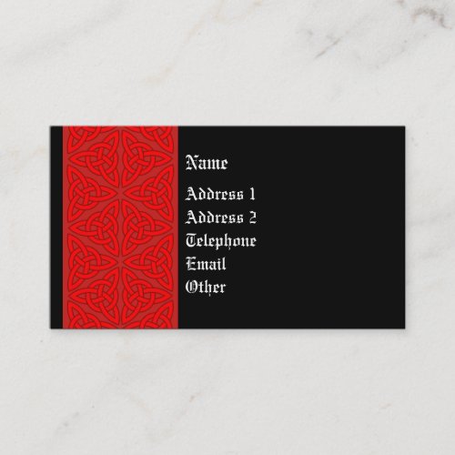 Celtic Profile Card - Reds Business Card Template