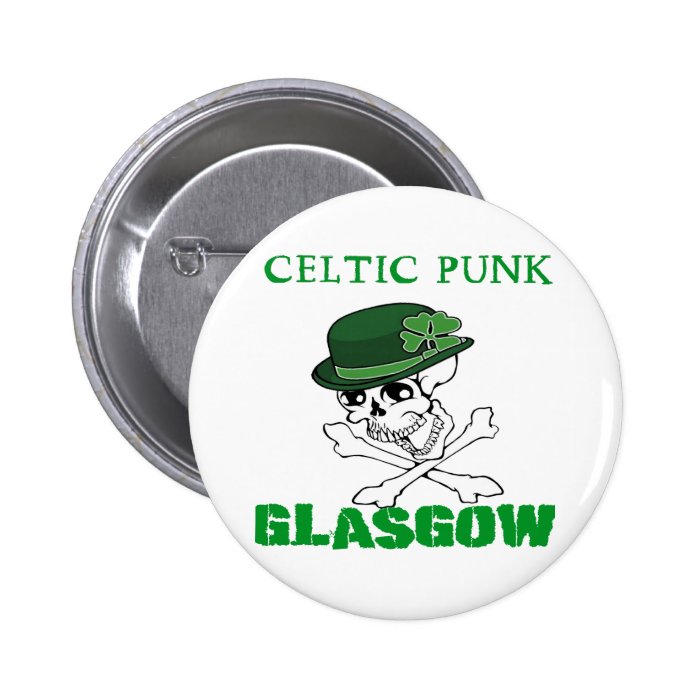 Celtic Punk Glasgow button