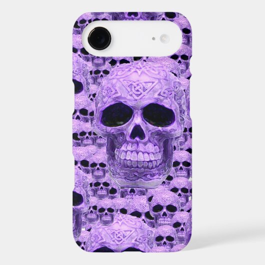 Celtic purple skull collage Case-Mate iPhone case (Back)