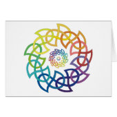 Celtic Rainbow Knotwork Rings Cards (Front Horizontal)