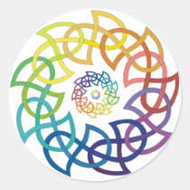 Celtic Rainbow Knotwork Rings
