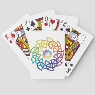 Celtic Rainbow Knotwork Rings Poker Cards