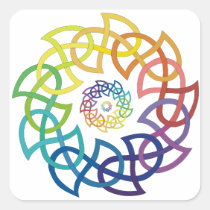 Celtic Rainbow Knotwork Rings