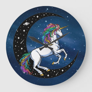 Celtic Rainbow Unicorn Large Clock