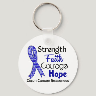 Celtic Ribbon Strength Faith Hope Colon Cancer Keychain