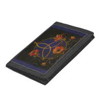 The Irish Boutique-Tri Fold Leather Celtic Black Wallet