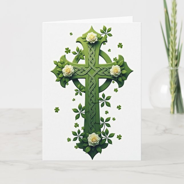 Celtic Roses Heritage Art Card (Front)