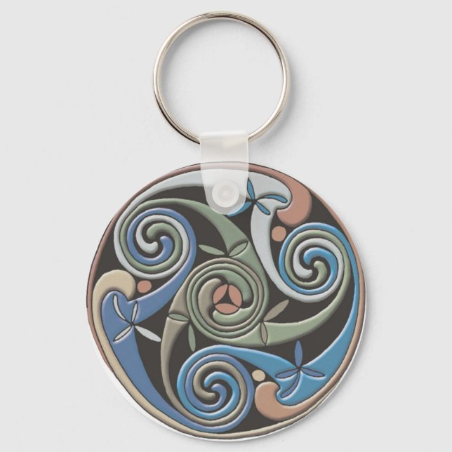 Celtic Round Design - Keychain (Front)