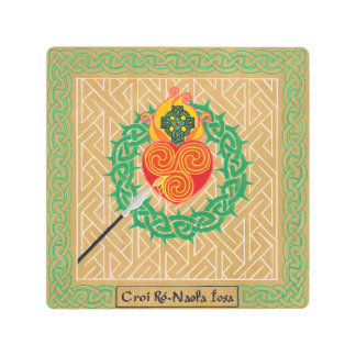 Celtic Sacred Heart 8x8 Metal Wall Art