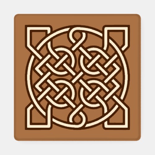 Celtic Sailors Knot Camel Tan Cream and Brown  Coaster Set