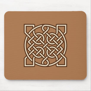 Celtic Sailor's Knot, Camel Tan, Cream and Brown  Mouse Pad