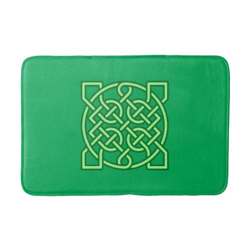 Celtic Sailors Knot Emerald and Lime Green   Bath Mat